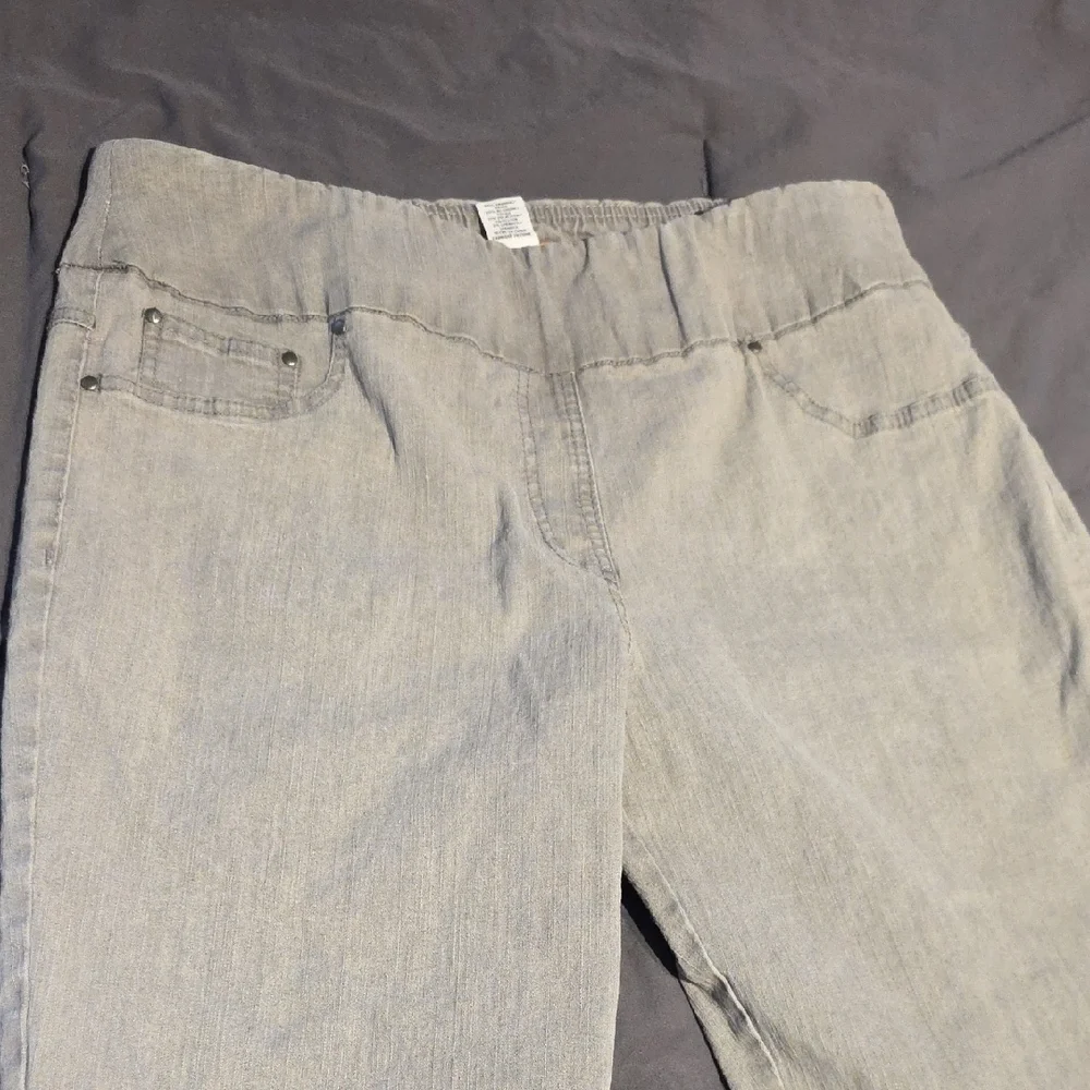 Ruby Rd. Women's Straight Leg Pants in Light Gray